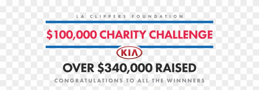 La Clippers Foundation Charity Challenge - Sign - Png Download #1347398