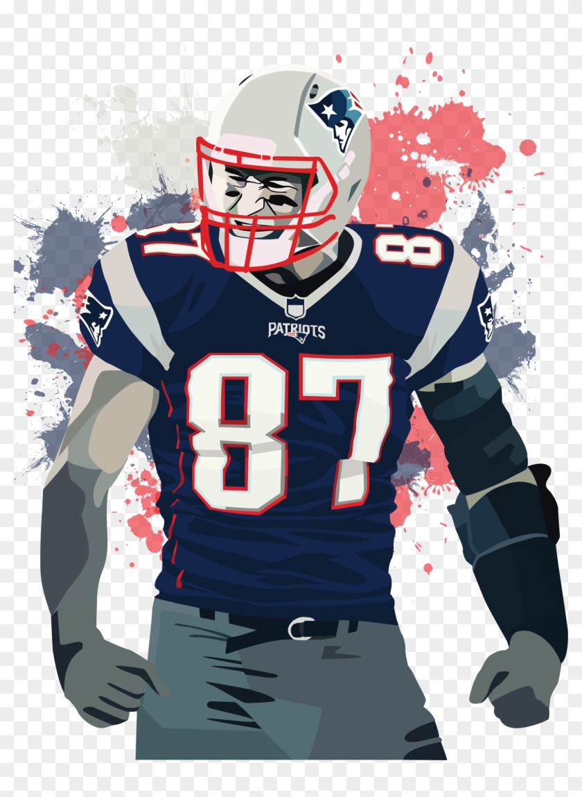 Rob Gronkowski Vector Illustration - Rob Gronkowski Png Clipart #1348046