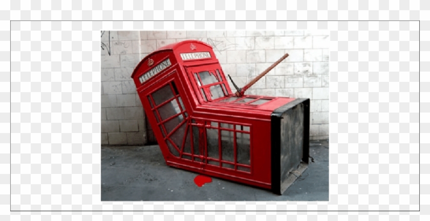 Murdered Phone Booth, London, - Banksy Murdered Phone Booth Clipart #1348076