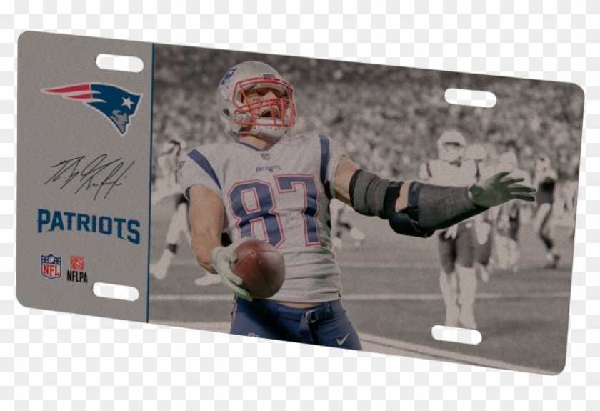 New England Patriots Rob Gronkowski Metal Photo - New England Patriots Clipart #1348204