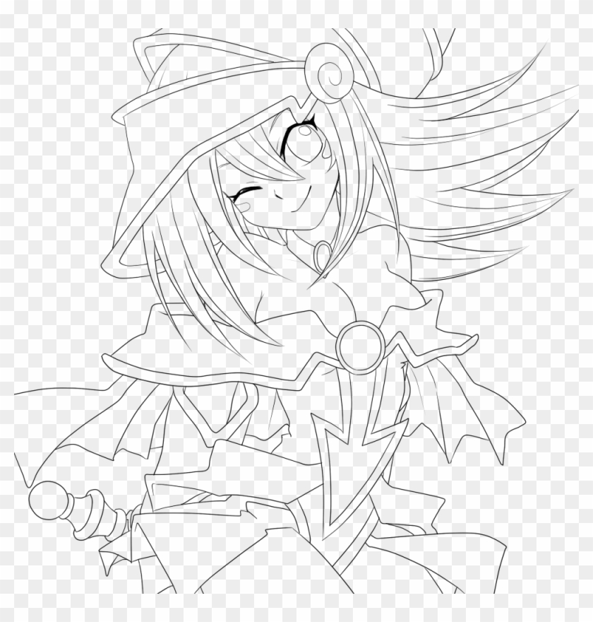 Original) Loading Dark Magician - Line Art Clipart
