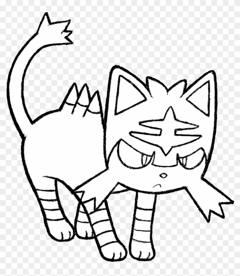 Litten Pokemon Coloring Pages With 28 Collection Of - Pokemon Colouring Pages Litten Clipart #1348388