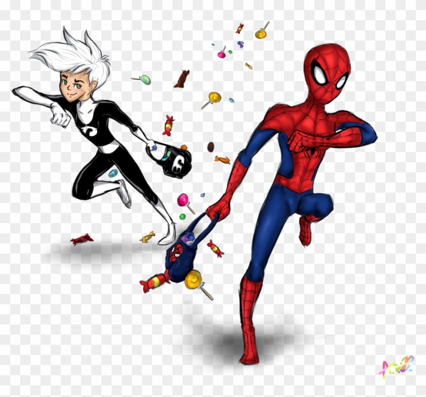For Day 4 Of The Challenge, Treats If You Want A Mini - Spiderman And Danny Phantom Clipart