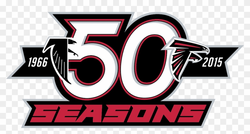 Logo Atlanta Falcons 2015 - Atlanta Falcons 50 Seasons Clipart #1348512
