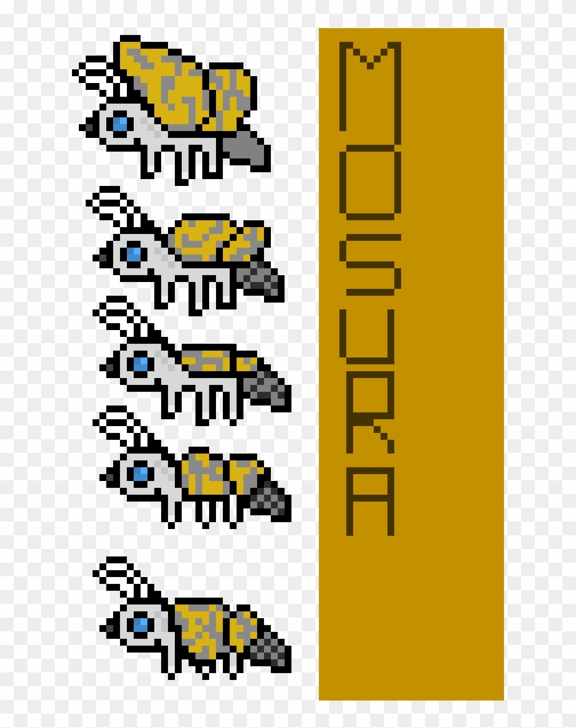 Colored Mothra/mosura Spritesheet - Illustration Clipart #1348631