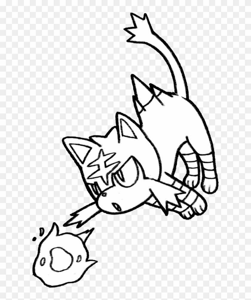 Top Litten Coloring Pages - Litten Pokemon Coloring Page Clipart #1348858