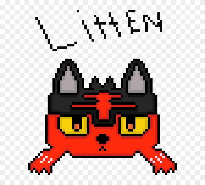 Litten - Pixel Art Gradient Clipart #1348915