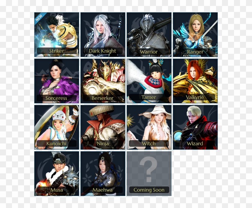 Features - Black Desert Online All Classes Clipart