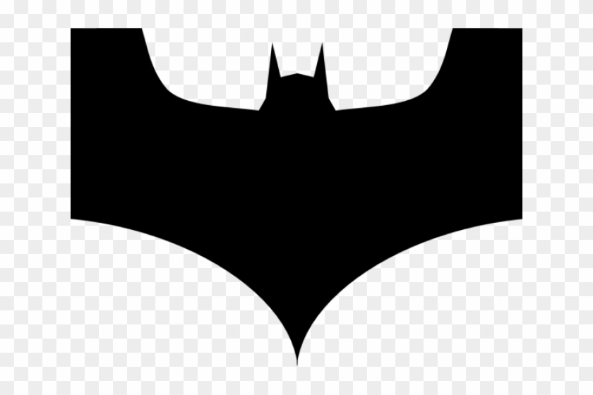 Drawn Bat Symbol - Batman Batarang Logo Clipart