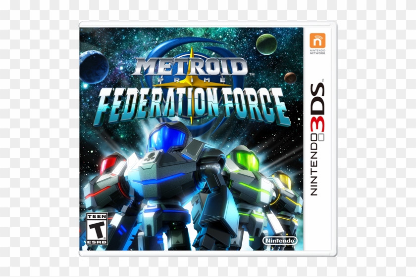 Federation Force Box Art - Metroid Prime Federation Force 3ds Clipart #1349149
