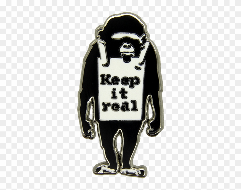 Banksy 'keep It Real' Pin, Collectors Item - Cartoon Clipart