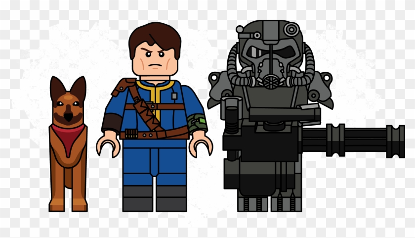 I Designed Some Fallout-themed Lego Minifigs Including - Fallout Power Armor Cartoon Clipart #1349383