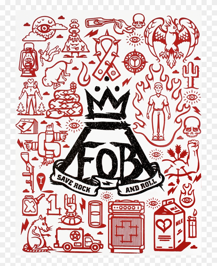 Flash Fob Poster Fall Out Boy Symbol, Fall Out Boy - Fall Out Boy Save Rock And Roll Logo Clipart #1349926