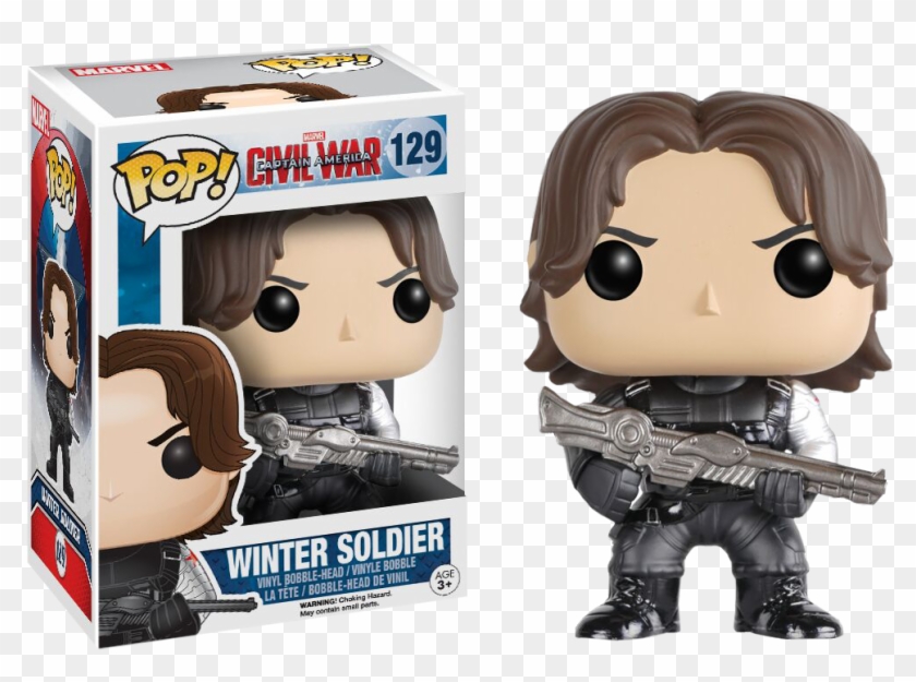 Civil War Funko Pop Winter Soldier Big Apple Collectibles - Winter Soldier Funko Pop Clipart #1349981