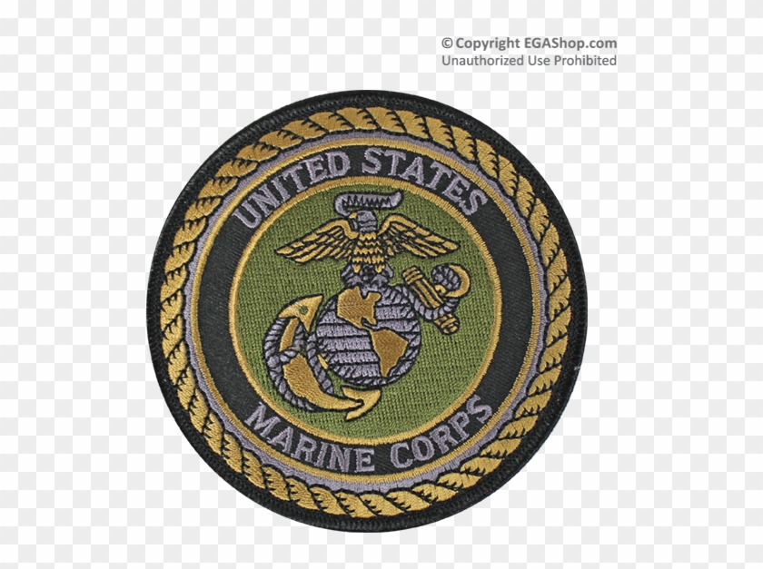 Olive Drab United States Marine Corps Iron On Patch - United States Marine Corps Clipart #1350576