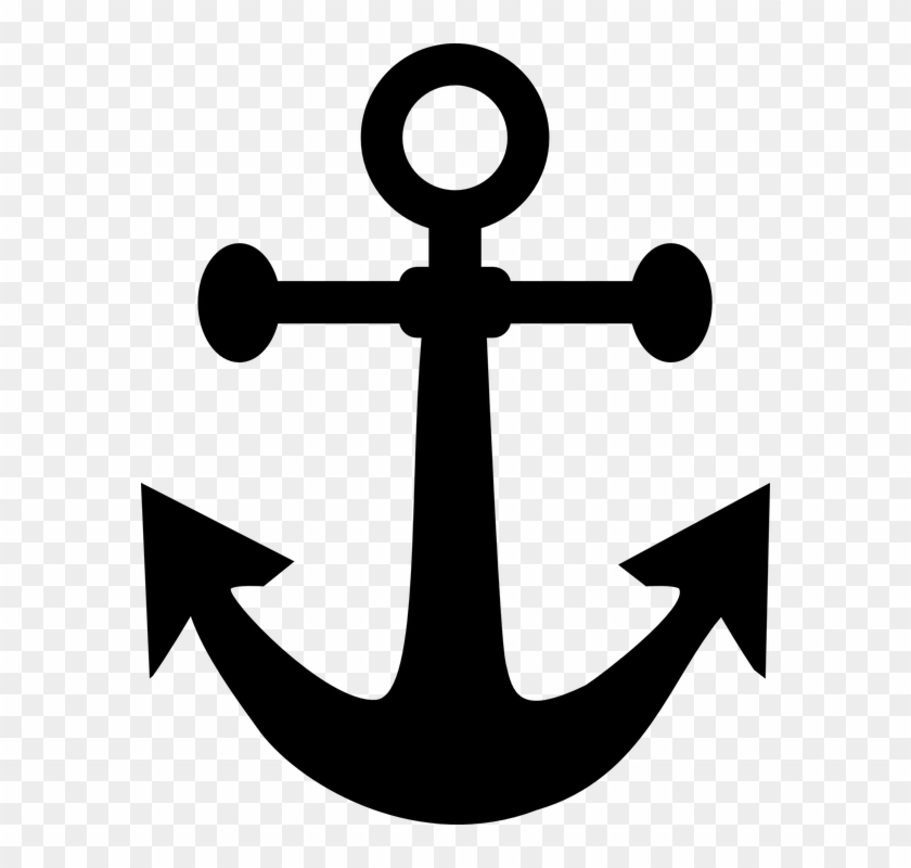 Black And White Anchor Free Vector Graphic Anchor Silhouette - Black Anchor Clip Art - Png Download