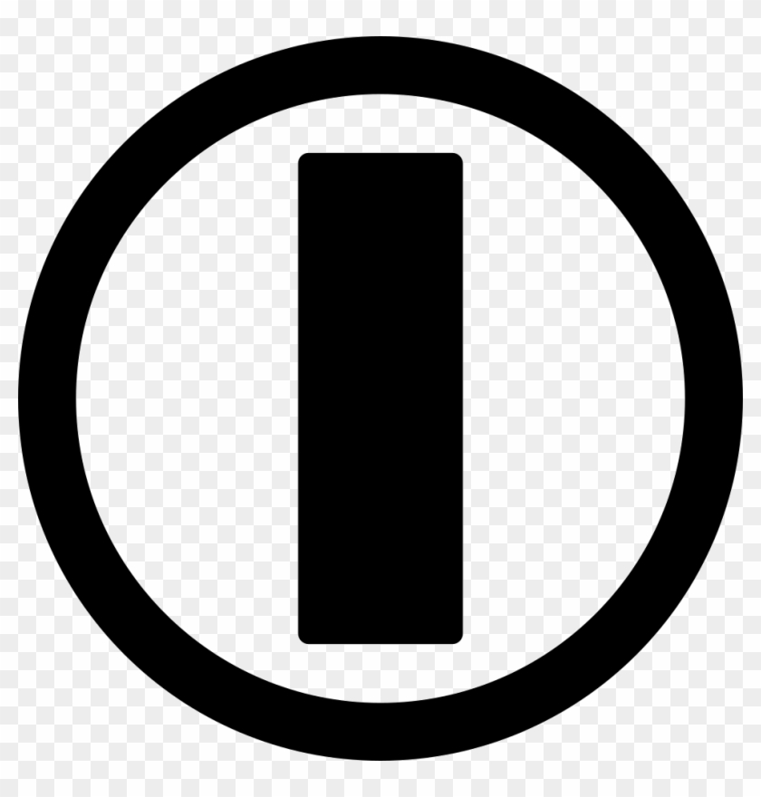 On Power Circular Symbol With A Bar Inside Comments - Facebook Icon Png Black Clipart #1352114