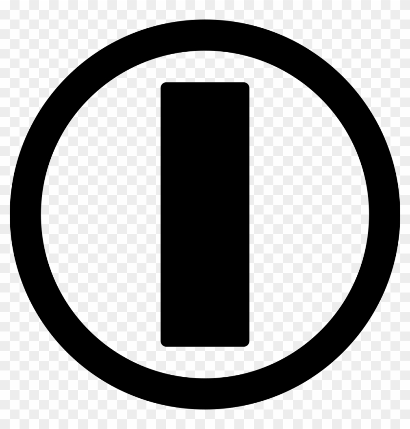On Power Circular Symbol With A Bar Inside Comments - Facebook Icon Png Black Clipart