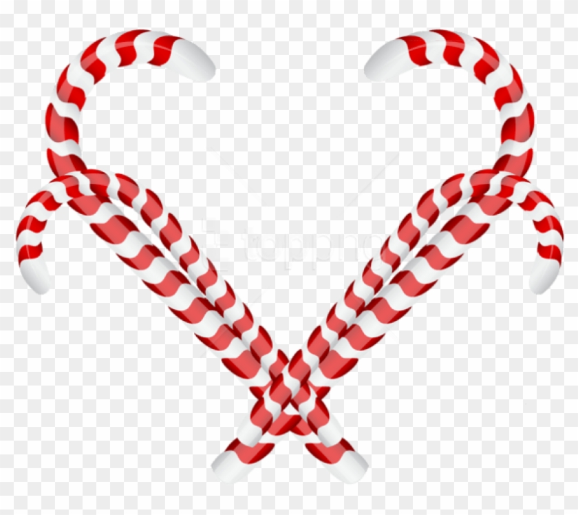 Free Png Candy Cane Christmas Ornament Png - Candy Cane Heart Png Clipart