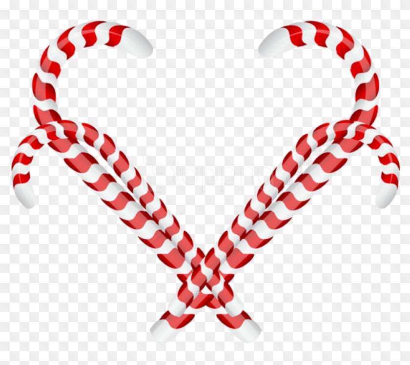 Free Png Candy Cane Christmas Ornament Png - Candy Cane Heart Png Clipart #1352586