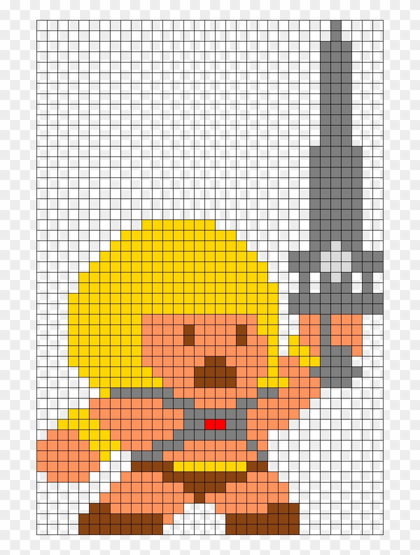 He Man B Perler Bead Pattern / Bead Sprite - Bead Clipart #1352899