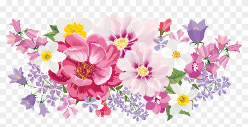 Png Rose Flower - Floral Background For Christening Clipart #1353336