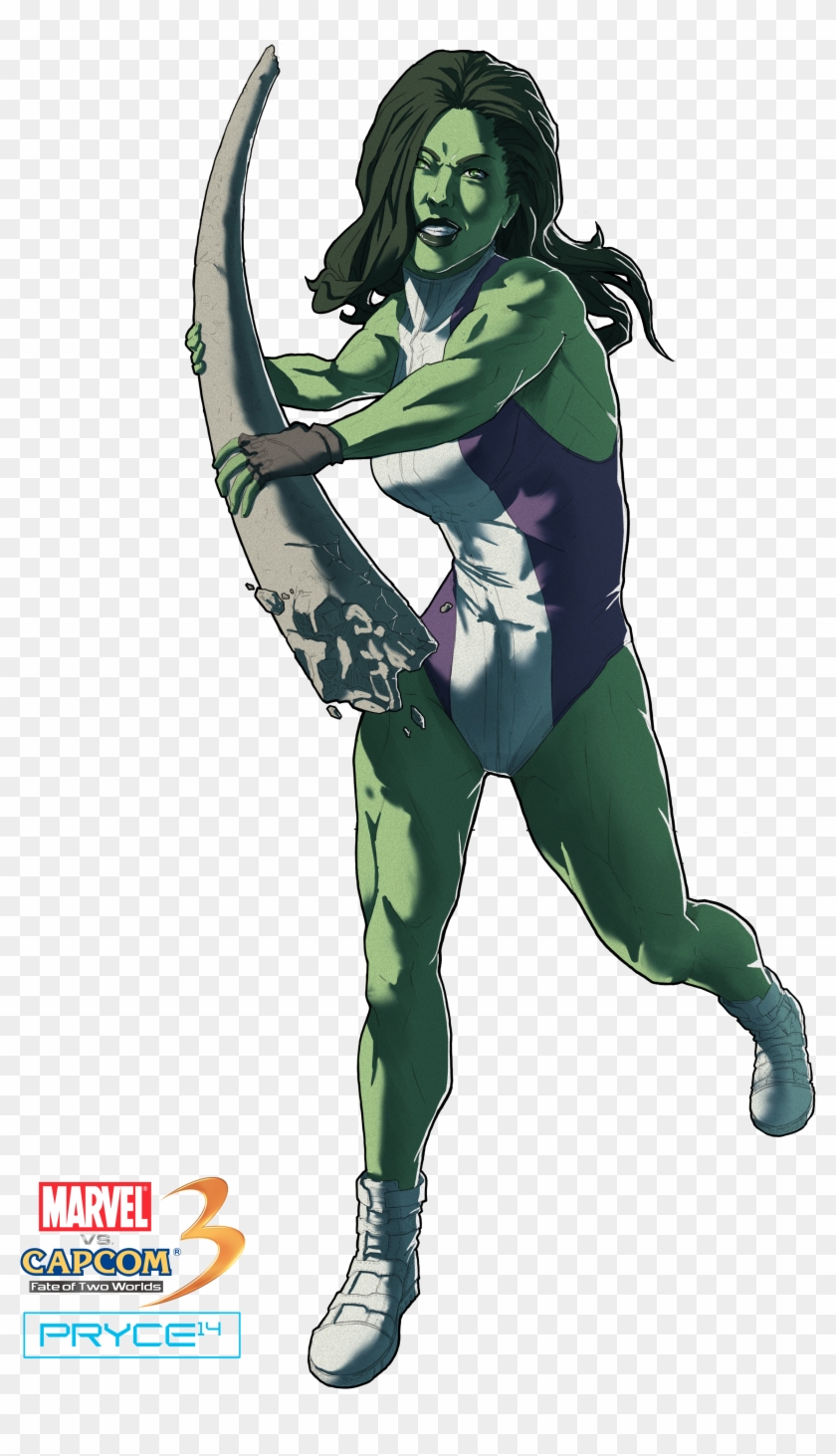 She-hulk In Mvc3 Clipart #1353363