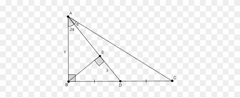 Finding Segment In A Right Triangle - Triangle Clipart #1353668