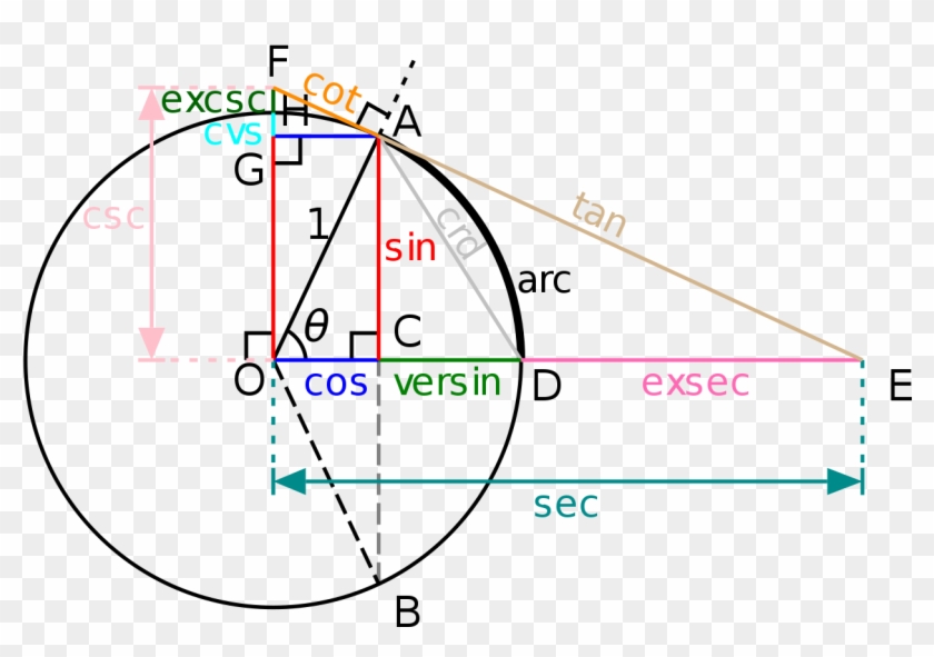 Right Triangle Trigonometry Essay - Trigonometric Circle Clipart