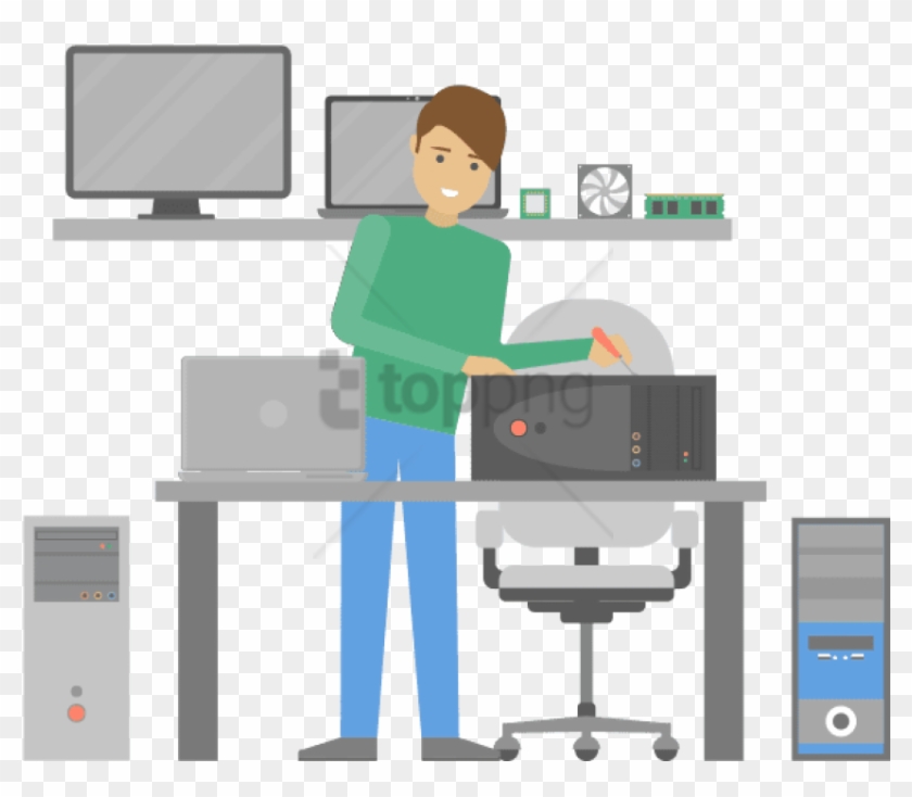 Free Png Download Computer Repair Technician Png Images - Office Chair Clipart #1356104