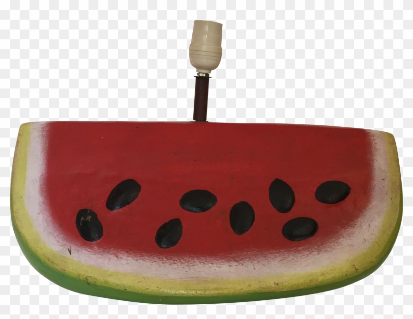 Vintage Terra Cotta Watermelon Slice Lamp On Chairish - Watermelon Clipart #1356286