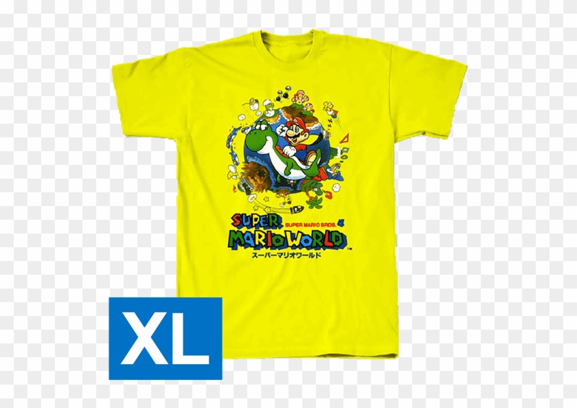 Super Mario World Men's T-shirt - Super Mario World Cover Jap Clipart #1356475