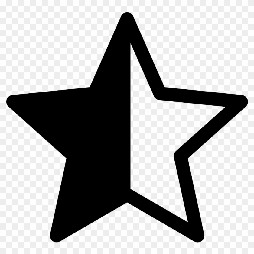 Star Shape With Half Full Comments - Four And Half Stars Clipart