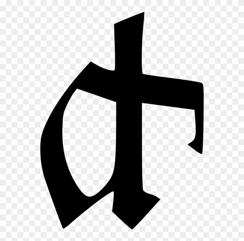 Symbol Cross Glyph Gothic Logo - Gothic Symbols Clipart #1357235