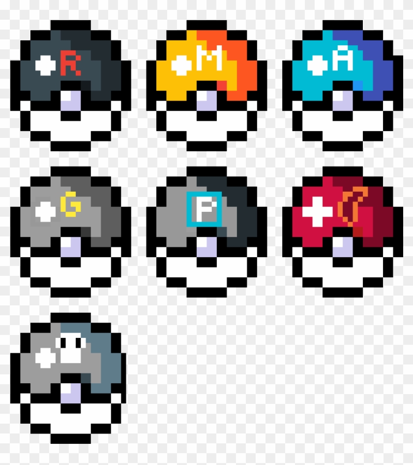 Pokemon Evil Teams Pokeballs - Circle Clipart