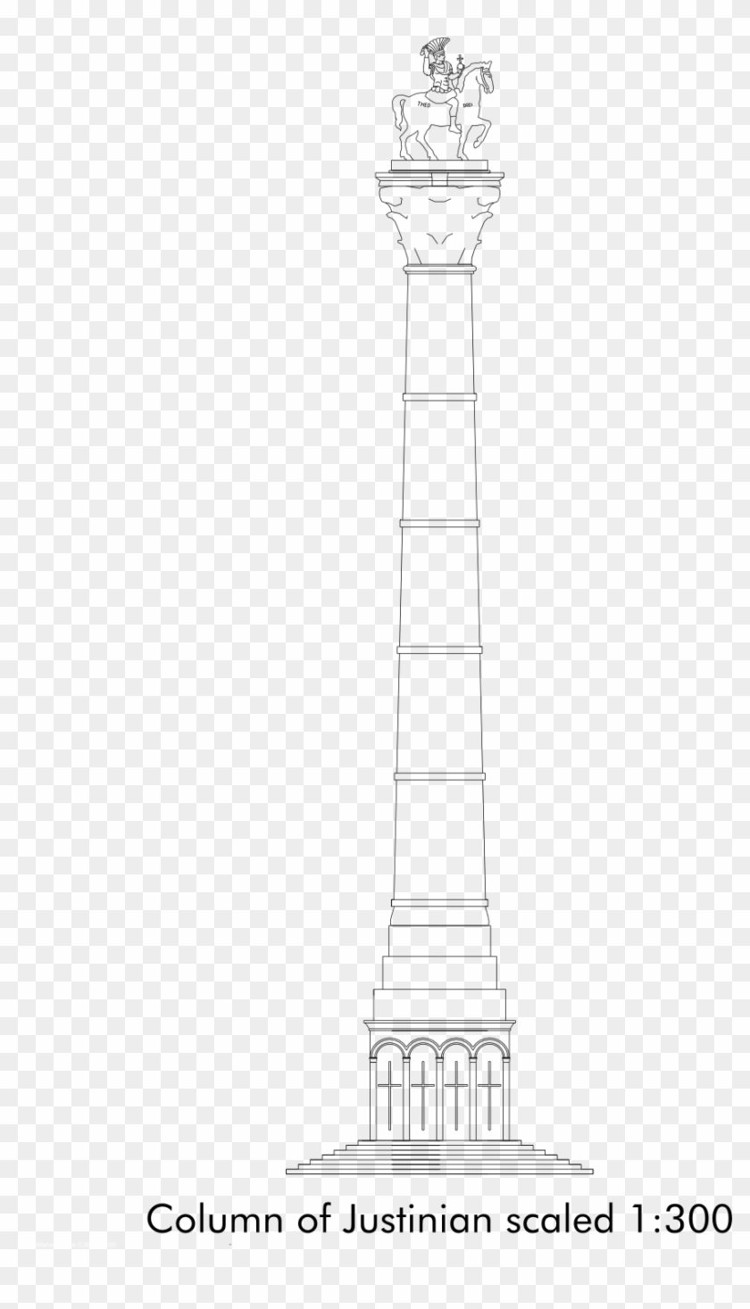 Column Oj Justinian - Tower Clipart