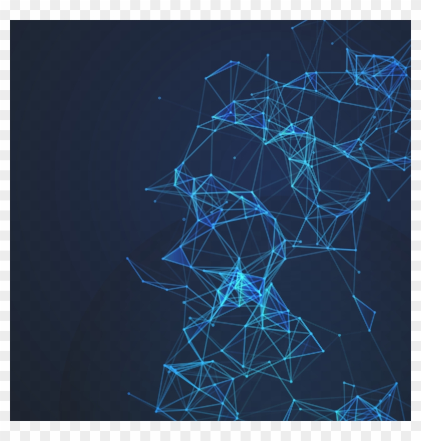 Cobalt-particles - Colored Particle Lines Background Clipart