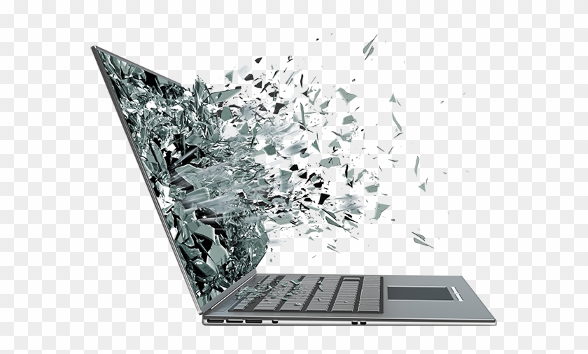 Pc Repair - Laptop Broken Screen Png Clipart