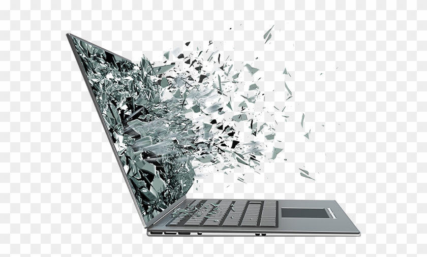 Pc Repair - Laptop Broken Screen Png Clipart #1358013