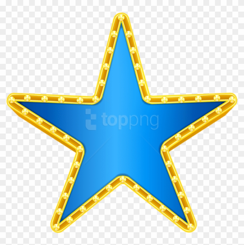 Free Png Download Star Blue Decorative Clipart Png - Clipart Star Transparent Png #1358400