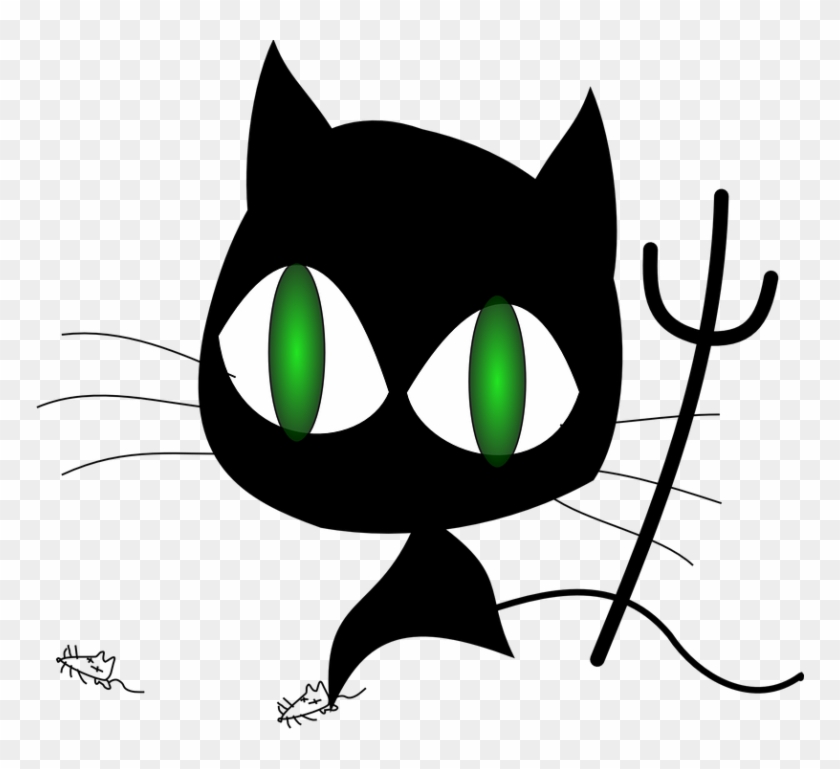 Showing Post & Media For Cartoon Spooky Cat Eyes - Wicked Cat Cartoon Clipart #1358401