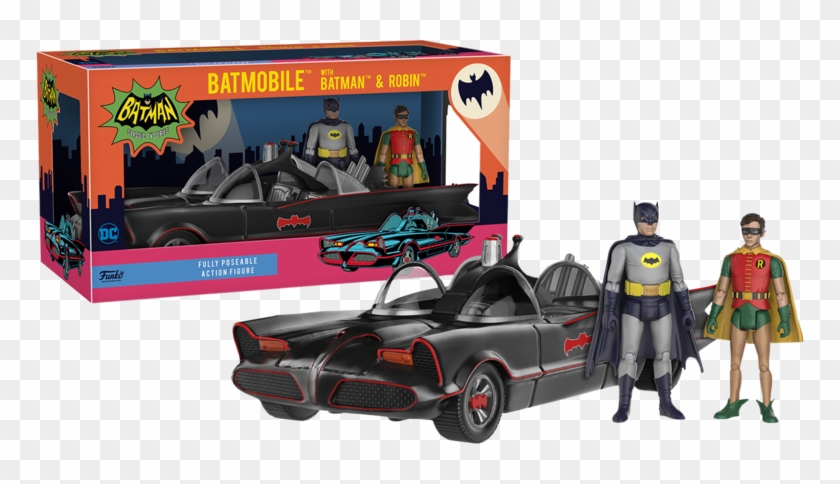 Batman & Robin 1966 Action Figure 2-pack With Batmobile - Funko Batman 66 Batmobile Clipart #1358645
