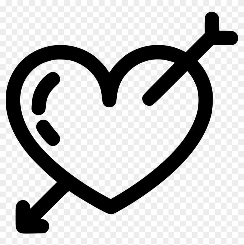 Heart And Arrow Comments - Cupid Heart Clipart - Png Download