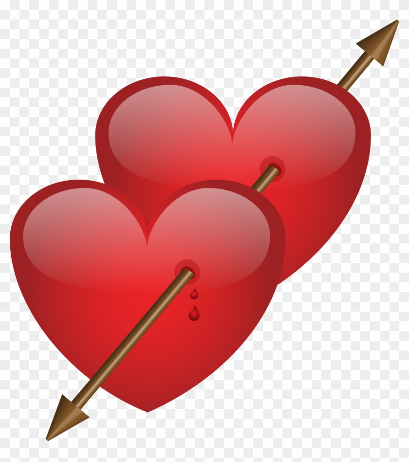 Two Hearts With Arrow Png Clip Art Image Transparent Png #1358801