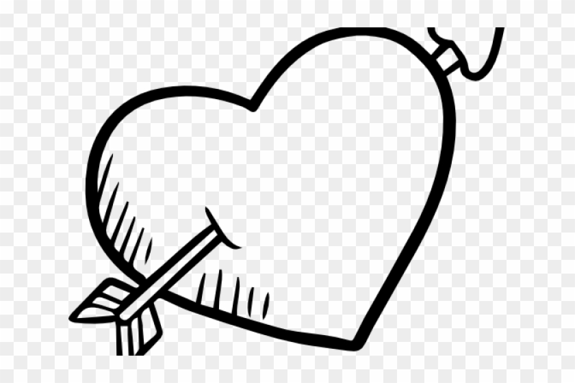 Drawn Heart Arrow - Clip Art - Png Download #1359519