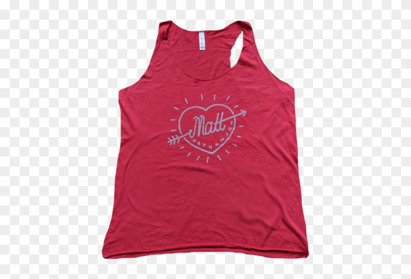 Arrow Heart Red Tank - Active Tank Clipart #1359664
