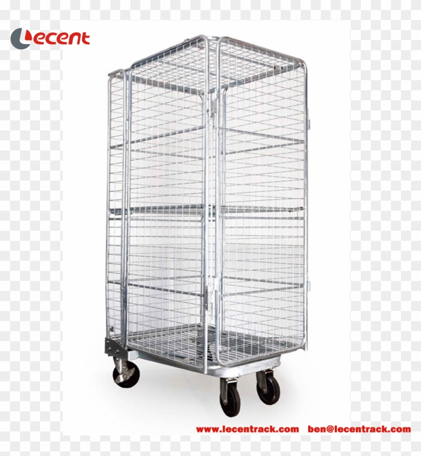Steel Euro Style Mesh Roll Cage For Supermarket And - Shelf Clipart