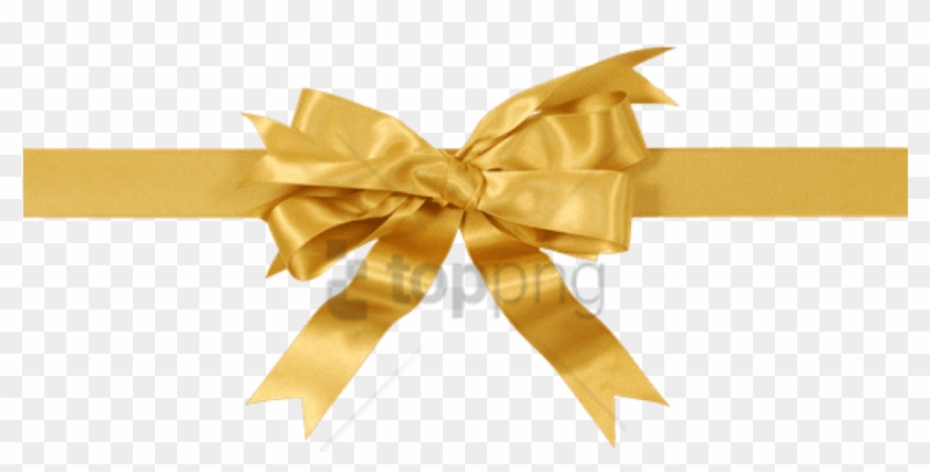 Free Png Gold Gift Bow Png Png Image With Transparent - Gold Ribbon Bow Png Clipart