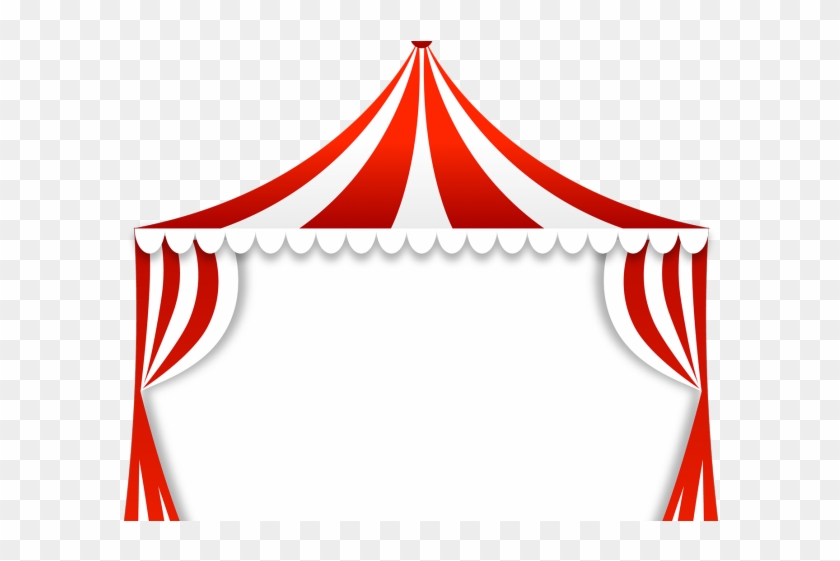 Drawn Curtain Circus Tent - Clip Art Circus Border - Png Download