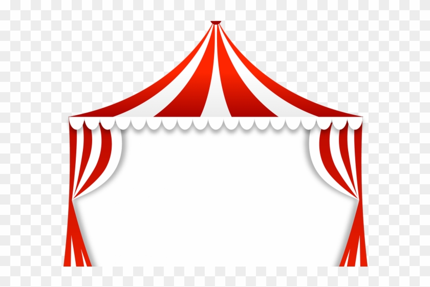 Drawn Curtain Circus Tent - Clip Art Circus Border - Png Download #1360460